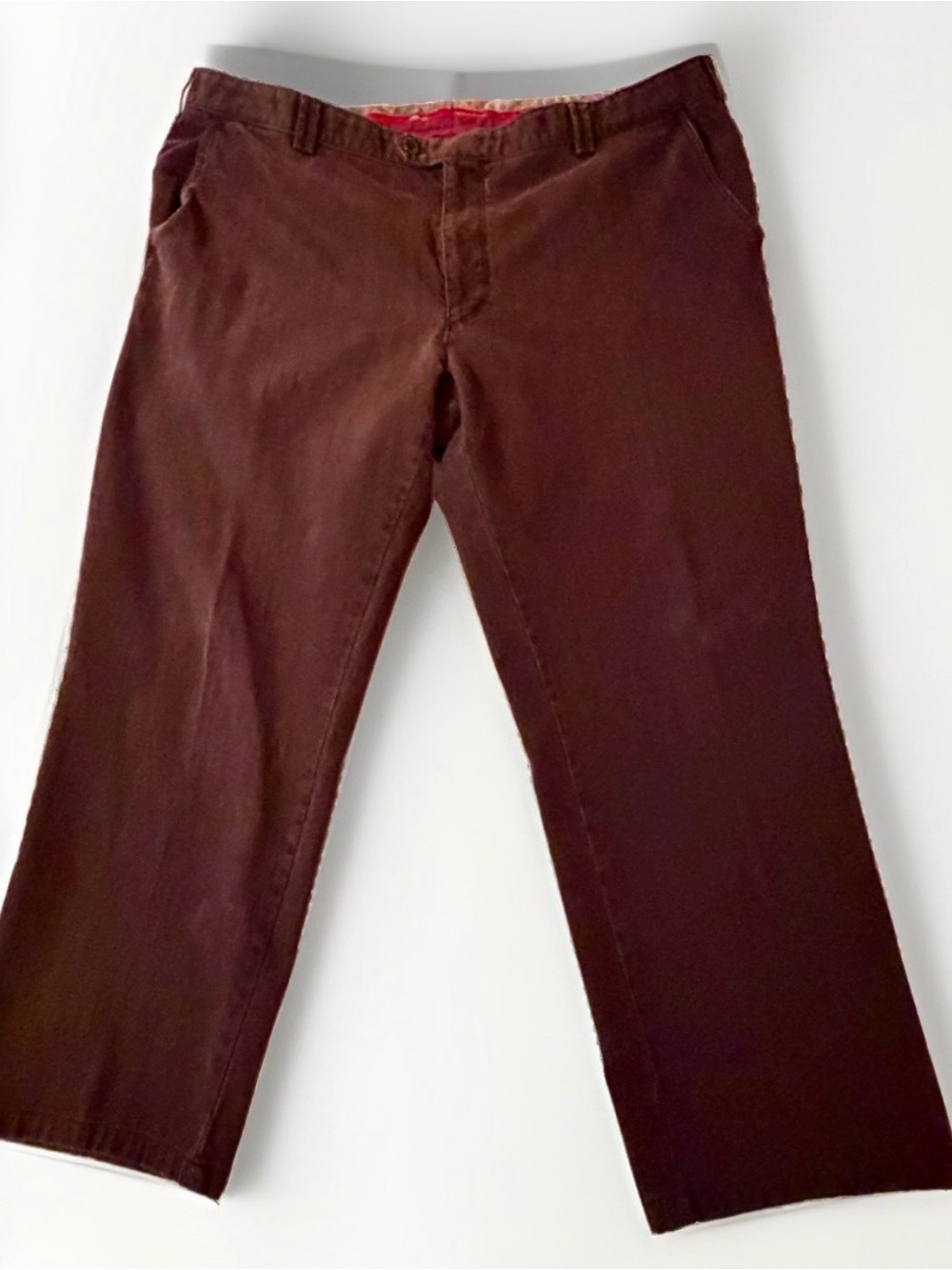 Meyer Pants Mens New York Brown Canvas Trousers Chino Made In Germany 42x28